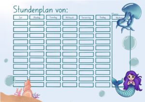 Stundenplan: Meerjungfrau
