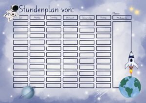 Stundenplan: Weltall