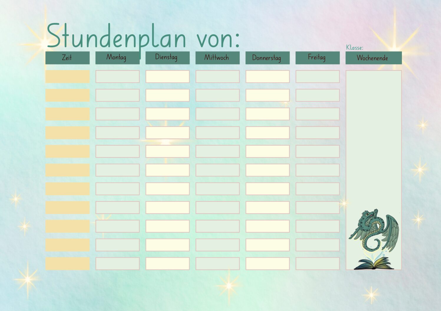 Stundenplan: Drachen