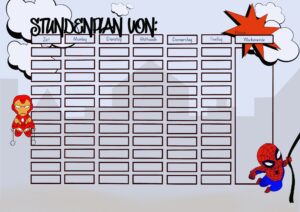 Stundenplan: Superhelden